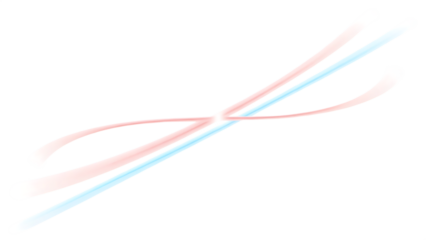 Intersecting Pink and Blue Abstract Lines on Transparent Background bright isolated on a transparent background