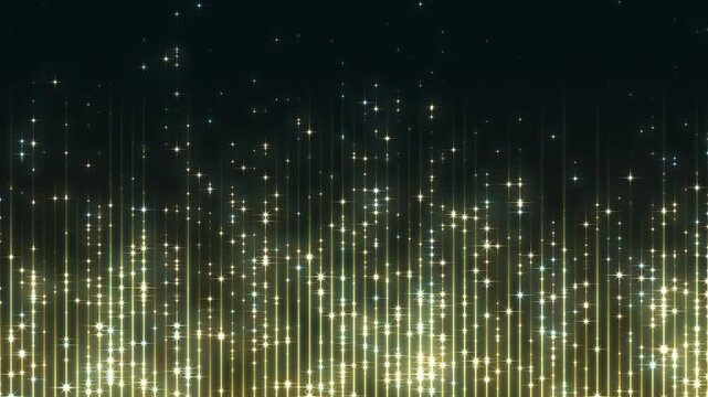 上昇する星のライン　ゴールド＆星たっぷり　ループ