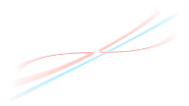 Intersecting Pink and Blue Abstract Lines on Transparent Background bright isolated on a transparent background