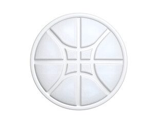 White Basketball 3D Render