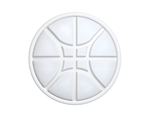 White Basketball 3D Render