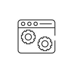 Website Setting icon design with white background stock illustration