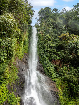scenic waterfall in Bali