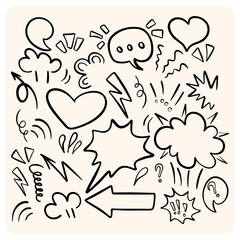 Comic Book and Doodle Elements Vector Pack