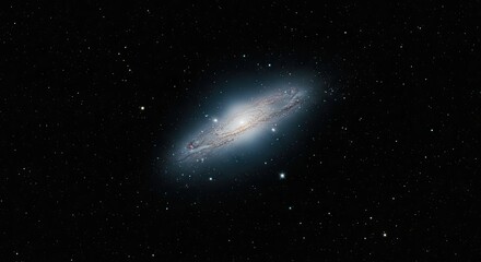 Fototapeta premium Spiral Galaxy in the Night Sky A Captivating Cosmic Scene with Bright Stars and Celestial Beauty