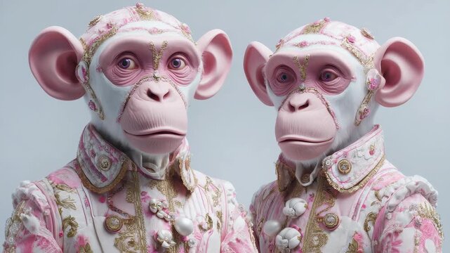 Two fashion monkeys