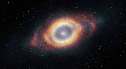 Fototapeta premium The Helix Nebula A Spectacular Celestial Ring Unveiled in the Vastness of Space, Astronomy Concept
