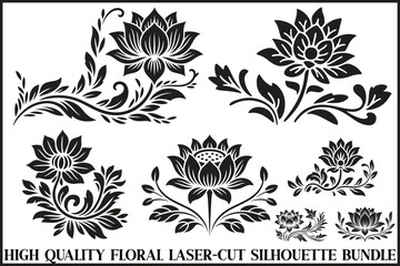 Luxury Floral Cutout Designs Set