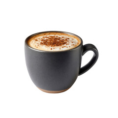 Aromatic Cappuccino in a Dark Grey Mug
