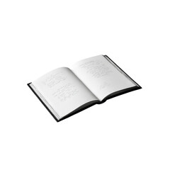 Open Notebook with Handwritten Notes - Elegant Black Cover