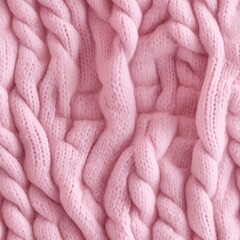 Soft pink knitted fabric texture showcases detailed craftsmanship and cozy warmth for various design projects