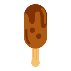 Abstract brown liquid shape with smooth curves against a light background, suitable for design