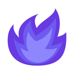 Vibrant purple flame with intricate details, set against a soft gradient background, showcasing beauty