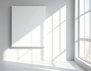 White canvas near window with sunlight