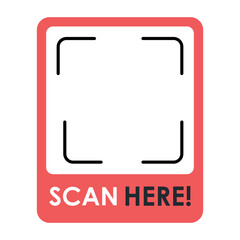 QR code scanning icon with smartphone, barcode scanning sign, QR code scanning flat vector. Barcode. Vector illustration.
