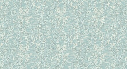Abstract light blue and white textured floral pattern background
