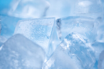 Pieces of crushed ice background close up