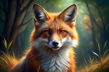 Fototapeta premium red fox vulpes