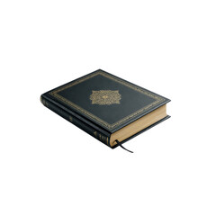 Obraz premium Elegant Antique Book with Gold Detailing, Isolated on Black Background