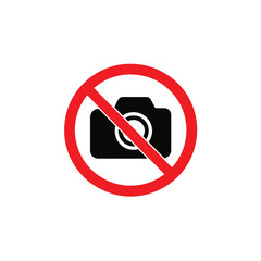 撮影禁止のカラーアイコン、素材、イラスト、背景なし、資料作り、標識