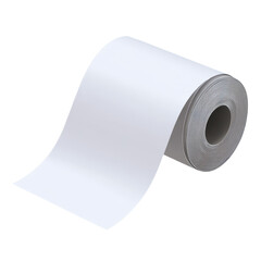Roll of Smooth White Paper on an Isolated Background for Design Use