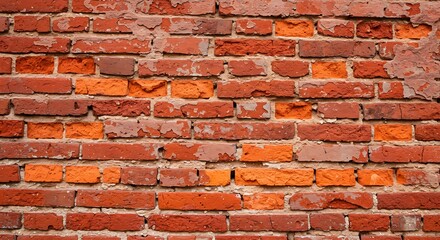 Obraz premium Weathered Red Brick Wall Texture Background.