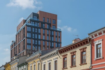 Obraz premium facade of a building in moscow