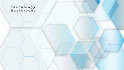 Medical, technology or science design background with Hexagons pattern