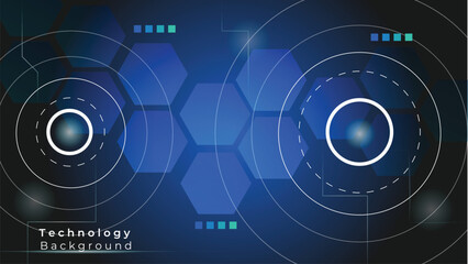 Abstract futuristic technology background with circle shape and light line