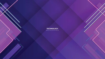 Fototapeta premium Futuristic abstract technology background arrow with lines and glow effect