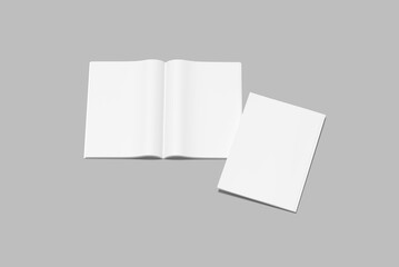 Realistic A4 Magazine Blank Mockup