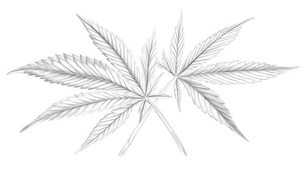 Cannabis leaves illustration