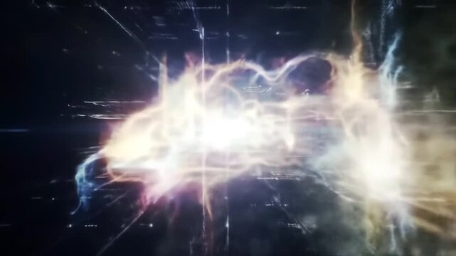 Abstract cloud technology animation