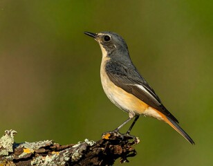 Fototapeta premium A small bird perched on a tree branch