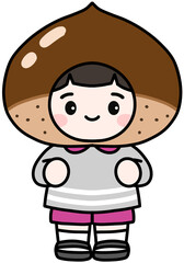 밤탈을 쓴 소년(얼굴합성)