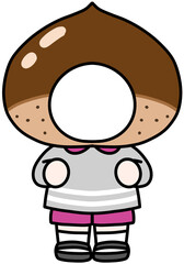 밤탈을 쓴 어린이(얼굴합성)