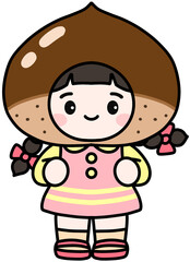 밤탈을 쓴 소녀(얼굴합성)