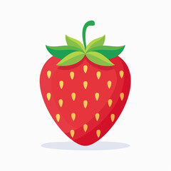Obraz premium Heart Shaped Strawberry Illustration
