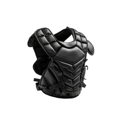 Naklejka premium Black Baseball Chest Protector, Protective Gear for Catcher or Batter