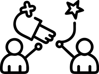Partnership strategy icon design