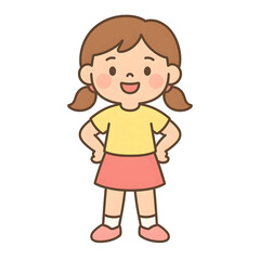 little girl standing 