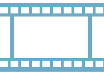 Video Film Symbol in Flat Style