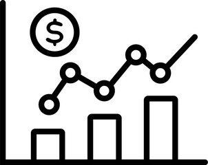 Financial forecasting icon design