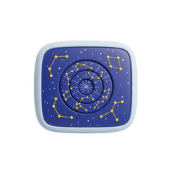 Artistic Render Of Night Sky Constellations On A Transparent Background In Dark Blue