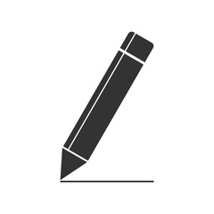 Pen simple icon isolated on transparent background