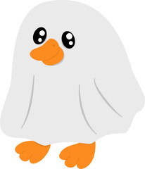 Cute kawaii little ghost Halloween party