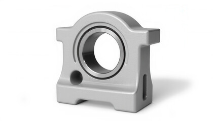 Mechanical bearing housing component in metallic finish  