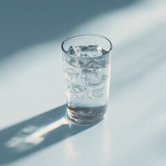 glass of water with ice