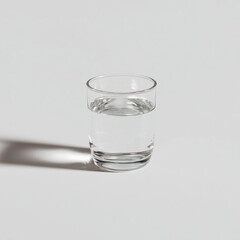 glass with water with white background 