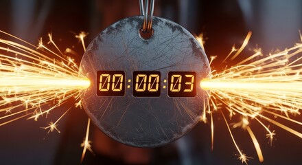 Dynamic countdown sparkles with energy and excitement for a thrilling event or product launch soon